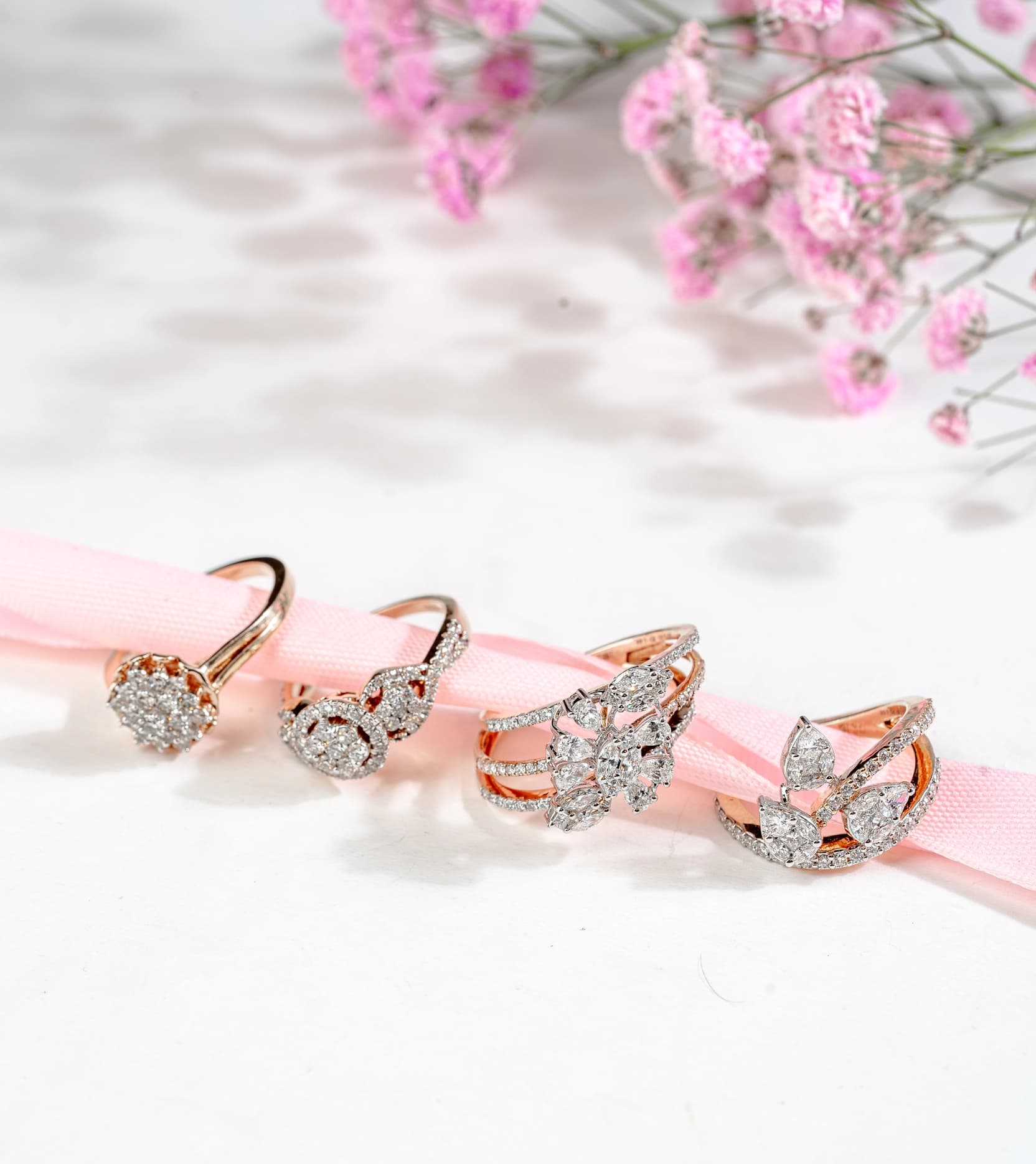 Sparkling Diamond Rings