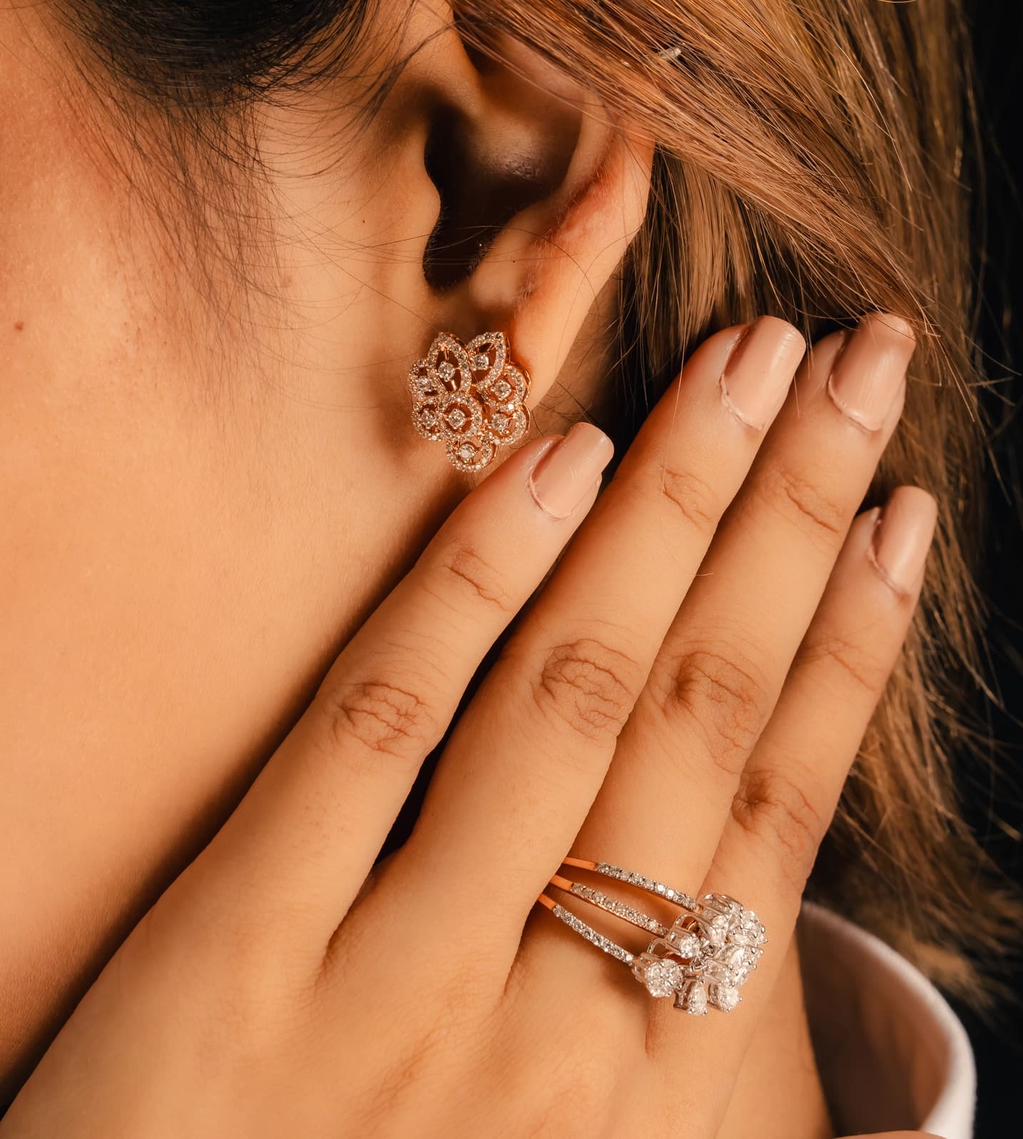 Diamond Bloom Studs
